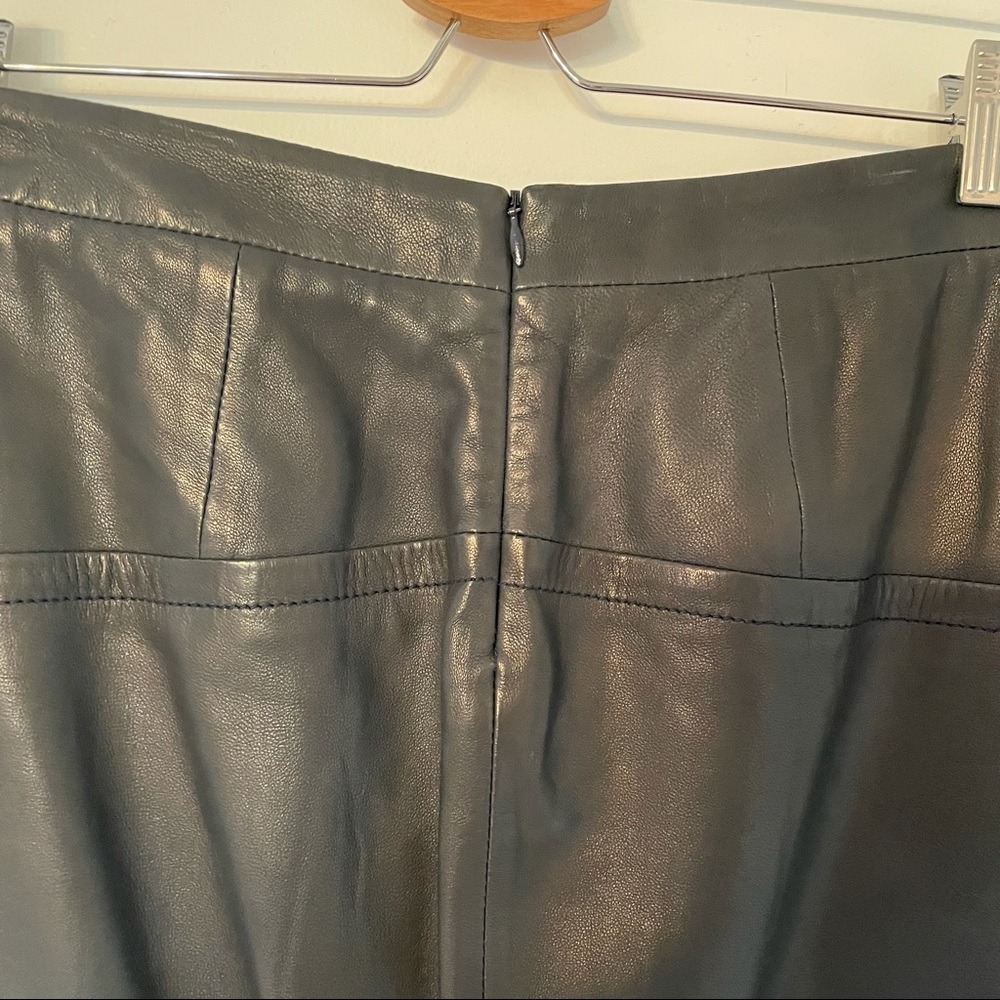 Paper Denim & Cloth Lambskin Leather Pencil Skirt - Picture 11 of 14
